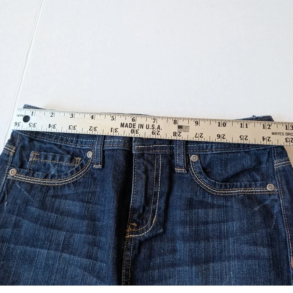 Old Navy Girls Blue Denim Mini Skirt‎ Dark Wash Raw Hem Size 12 Festival Retro